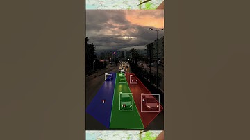 AI Car Detection & Lane Tracking at Sunset 🌆 | Smart Traffic Vision 2025 🚗🤖 #shorts #Shorts