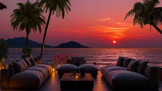 Peaceful Jazz At An Outdoor Seaside Lounge - Gentle Jazz Under A Soft And Relaxing Sunset screenshot 3