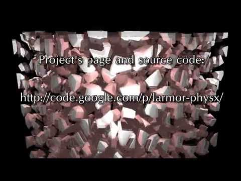 Larmor-Physx Dynamic Voronoi shatter C++ API for non-convex triangle meshes