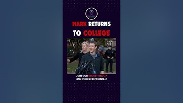 Why Mark Zuckerberg Returned to Harvard 🎓 | Startup Motivation