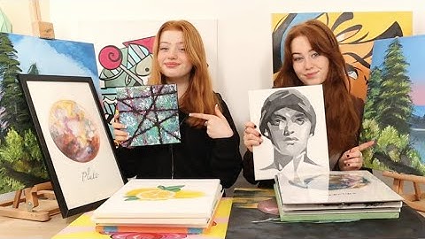 OUR ART COLLECTION 2021 *20 DIY Acrylic Painting Canvas Wall Art Ideas | Ruby and Raylee