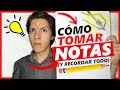✏️ 3 MÉTODOS para TOMAR NOTAS o APUNTES en el Estudio (Paso a Paso) | Técnicas de Estudio #7