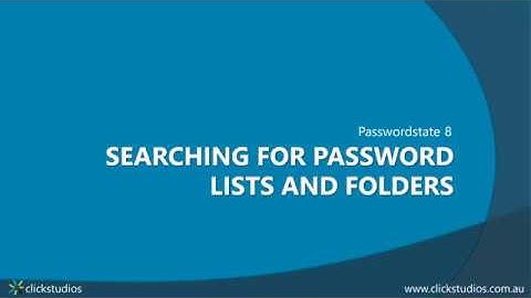 Passwordstate 8 - Search navigationTree