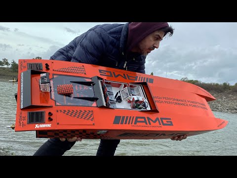 How To Make Mercedes AMG Proboat RC Speed Boat - Using PVC Foam Dakota Twin Brushless Motor RC Boat