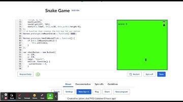 Snake Game   Khan Academy 1 | final project