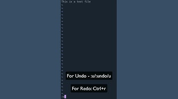 Undo and redo in Vi & Vim