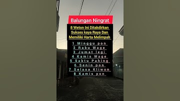 8 Weton Yang Ditakdirkan Sukses Kaya Raya Dan Memiliki Harta Melimpah #shorts