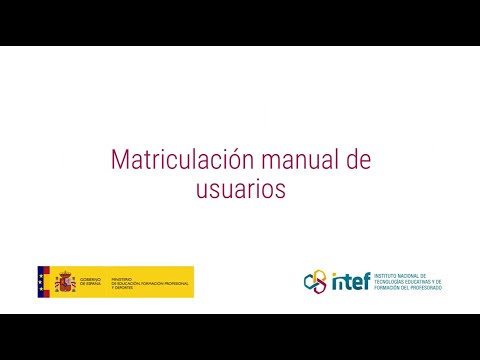 Matriculación Manual