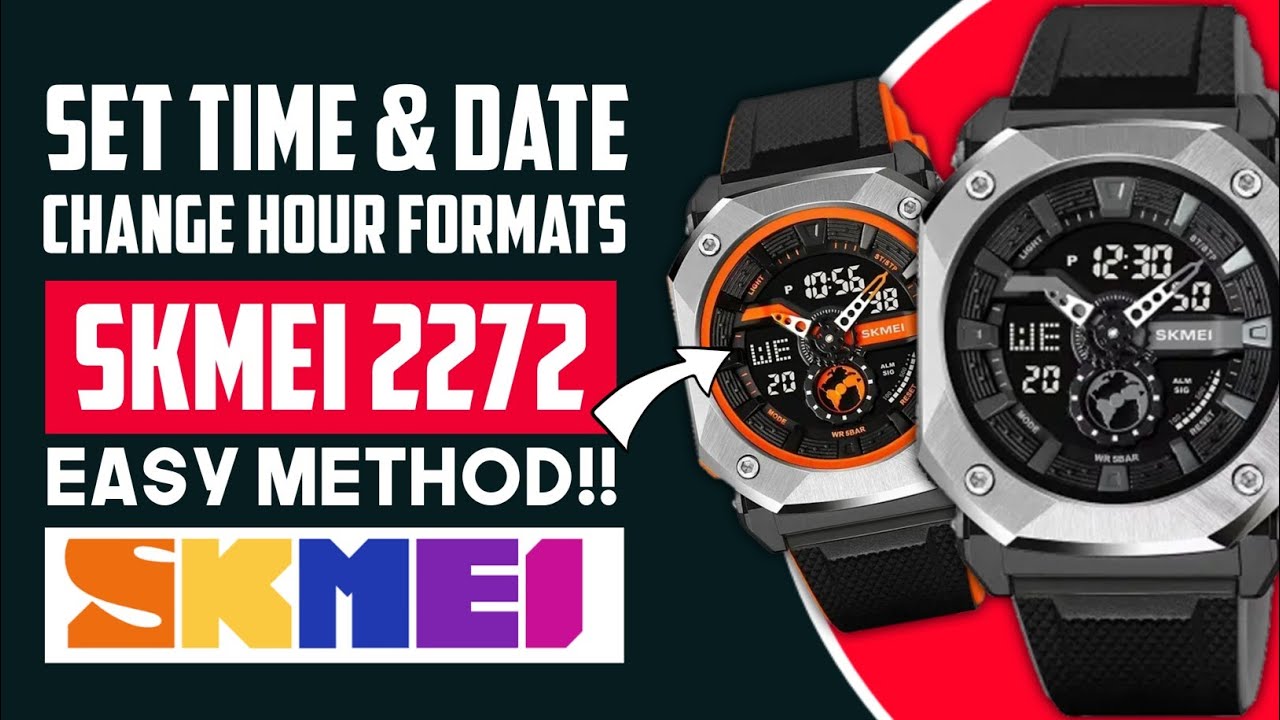 How to Set Time on SKMEI 2272| SKMEI 2272 Time and Date Setting| Step ...