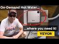 Get INSTANT HOT WATER with the VEVOR Tankless On-Demand Electric Water Heater KFU70