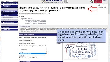 BRENDA enzyme database - TaxTree