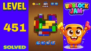 Unblock Jam Level 451 Walkthrough Solution