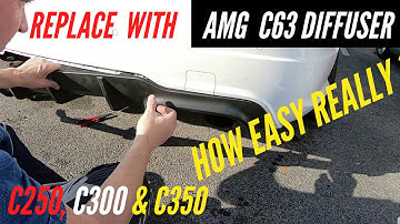 Fitting a Mercedes AMG Quad Pipe Bumper Diffuser to W204 C Class C250 C300 C350