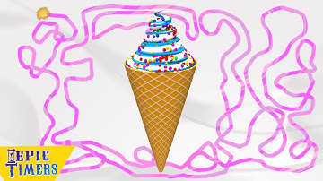 5 Minute Timer with Music and fun Ice cream timer bomb!