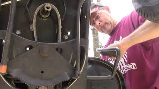 How to Replace the Ground Drive / Transaxle Belt on a Craftsman YT4500 Lawn Tractor