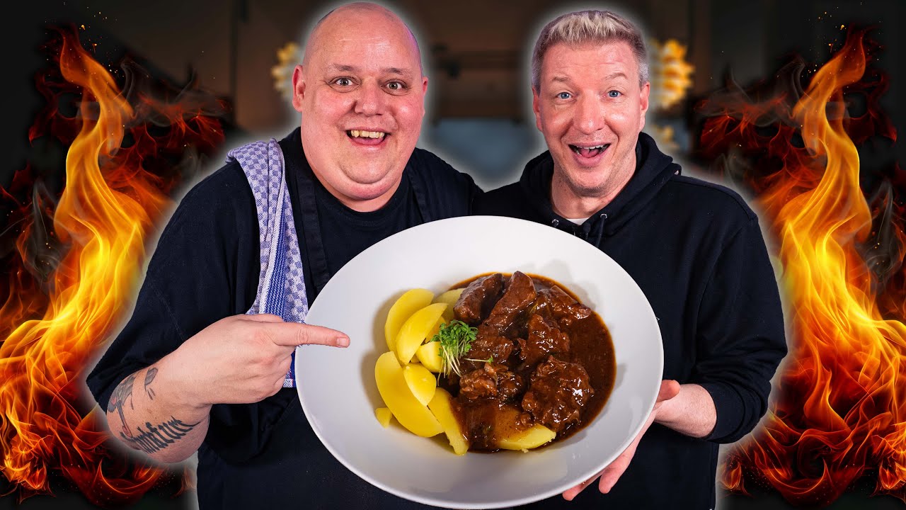 Ich zeige @maximalschradin wie man Gulasch kocht 😎👨🏼‍🍳