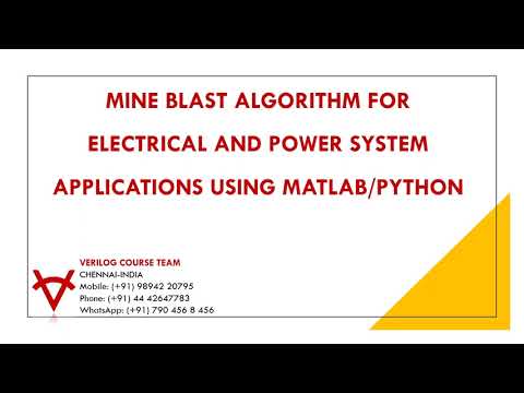MINE BLAST ALGORITHM FOR ELECTRICAL AND POWER SYSTEM APPLICATIONS USING MATLAB-PYTHON