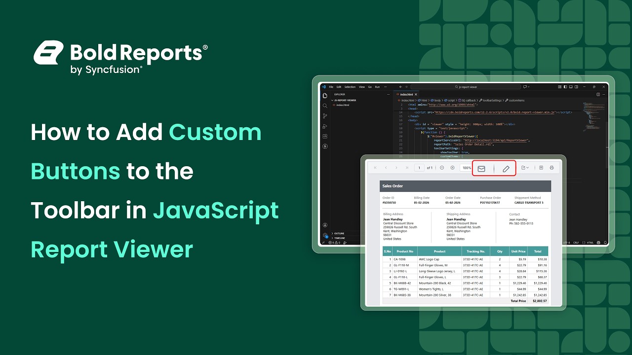 How to Add Custom Button to the Toolbar in JavaScript Viewer - YouTube
