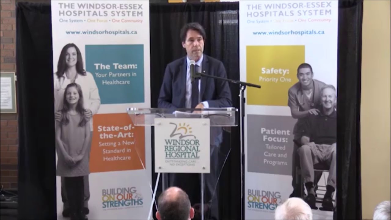 Health Minister Dr. Eric Hoskins on the plans for Ouellette Campus
