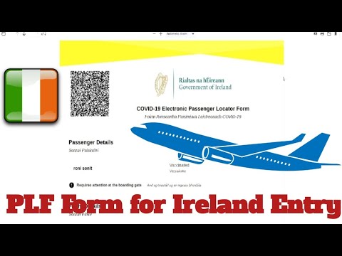 Covid-19 PLF registration process for Ireland || passenger locator form for Ireland traveling