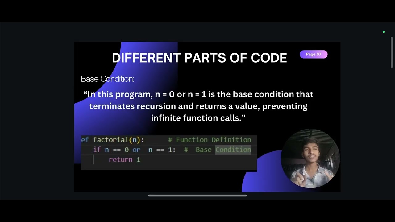 Recursive Function in Python | Factorial Program | EDS Presentation ...