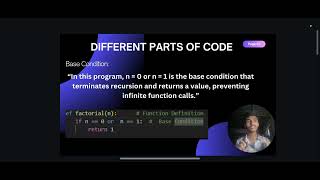 Recursive Function in Python | Factorial Program | EDS Presentation