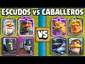 CABALLEROS  vs CARTAS con ESCUDOS | OLIMPIADAS de CLASH ROYALE