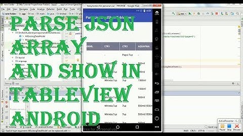 How To Parse Json array and show in TableView in android studio 3.0
