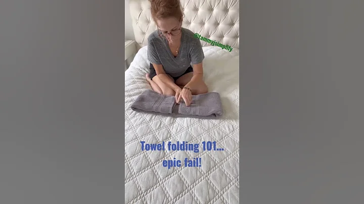 Trying to impress my organizing clients with towel...