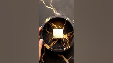 【ASMR】Crushing Pure Gold Cube in Mortar 🍯✨