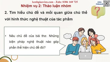 Giáo án PowerPoint Bài 6 Đây thôn Vĩ Dạ | GA điện tử Ngữ văn 12 chân trời sáng tạo