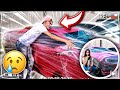 WRAPPING MY BOYFRIEND CAR IN PLASTIC WRAP!!!