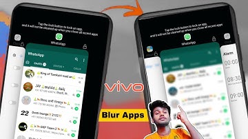 VIVO Recent Apps Blur || Background ke Apps Ko Blur Kaise kare || Recent Apps Settings🔥