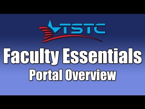 Faculty Essentials: Portal Overview