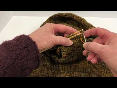 How to Kitchener a sleeve on a sweater