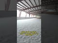 It snowed in the indoor arena!! Uh oh!