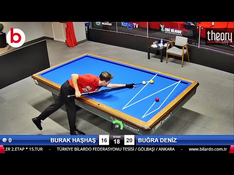 BURAK HAŞHAŞ vs BUĞRA DENİZ | 3 BANT BİLARDO ŞAMPİYONASI 2.ETAP 2022 ANKARA | bida 3 băng