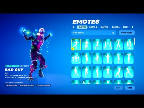 ALL FORTNITE ICON SERIES & NEW TIKTOK EMOTES! #19