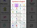 Symbols in English #symbols #shorts #youtubeshorts