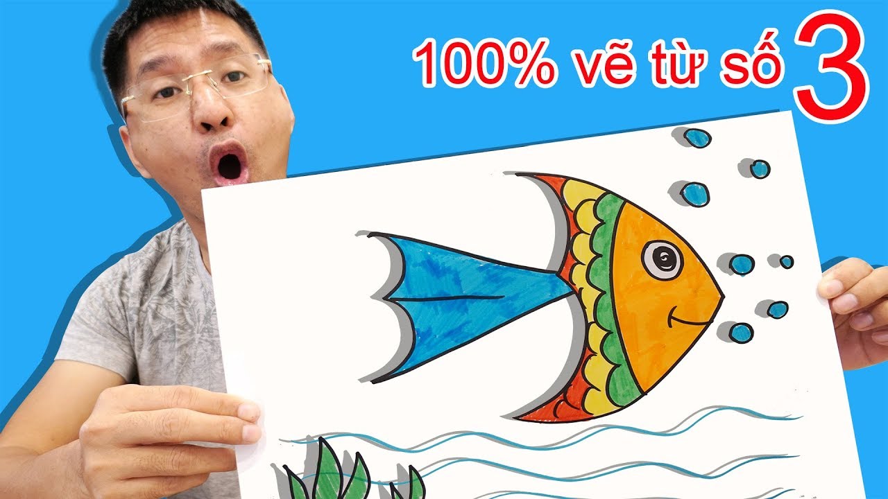 Hướng dẫn Cách vẽ con cá bằng số dễ thực hiện cho trẻ em