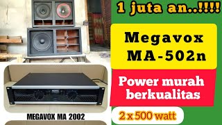 Tes Power murah berkualitas MEGAVOX MA 502N menggunakan 1x15 dan 2x12 || paket sound system