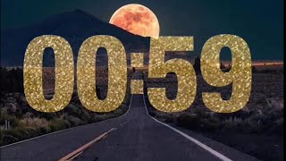 Full Moon Rising 1 Minute Timer With Relaxing Up Beat