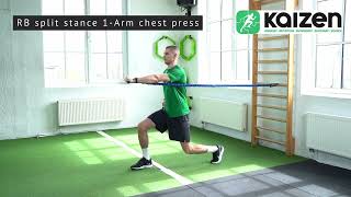 RB split stance 1-Arm chest press