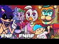 Sonic.exe "TRIPLE TROUBLE" As FREDDY, ROXY, CHICA (FNF ANIMATION AS FNAF)