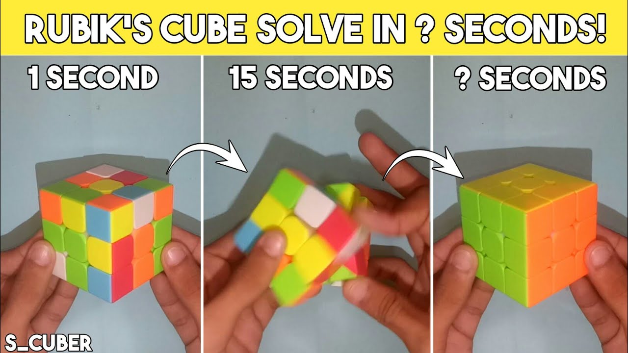 Solve a Rubik's Cube in less than 1 minute - YouTube