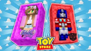 TRANSFORMERS LOSE THEIR BATTERIES! Minecraft ToyStore | Little Kelly