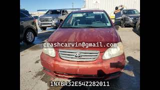 1NXBR32E54Z282011 Toyota Corolla 2004