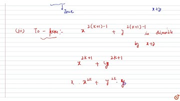 `x^(2n)-y^(2n) is divisible by " (x+y)`"