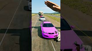 Big &amp; Small Cars vs Giant Hand Slap in the game BeamNG.drive