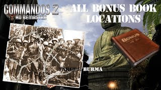 Target Burma All Bonus Book Locations - Commandos 2 HD Remaster